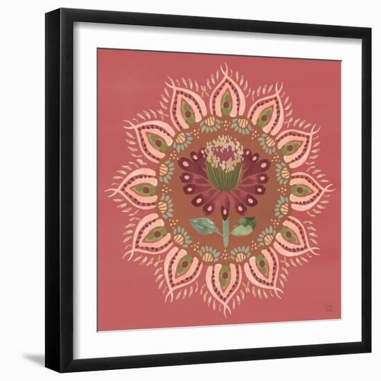 Floral Mandala I-Dina June-Framed Art Print