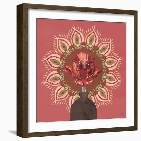 Floral Mandala II-Dina June-Framed Art Print