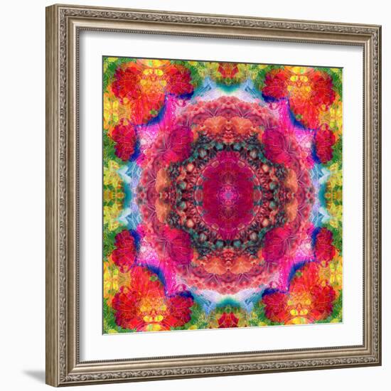 Floral Mandala Ornament-Alaya Gadeh-Framed Photographic Print