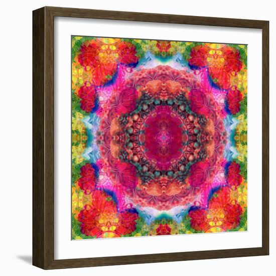 Floral Mandala Ornament-Alaya Gadeh-Framed Photographic Print