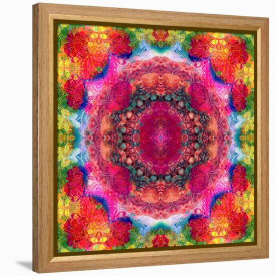 Floral Mandala Ornament-Alaya Gadeh-Framed Premier Image Canvas