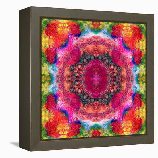 Floral Mandala Ornament-Alaya Gadeh-Framed Premier Image Canvas