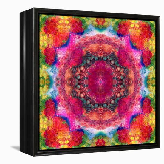 Floral Mandala Ornament-Alaya Gadeh-Framed Premier Image Canvas