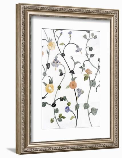 Floral Mosaic, Anteroom, Third-Biggest Mosque of the World-Axel Schmies-Framed Photographic Print