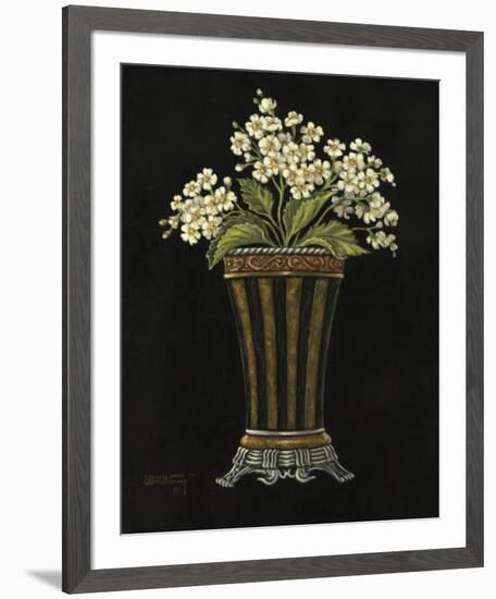 Floral Noir Paper Cloche-Janet Kruskamp-Framed Art Print