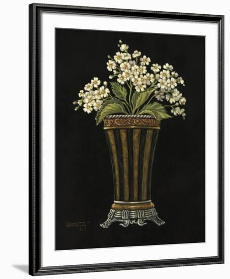 Floral Noir Paper Cloche-Janet Kruskamp-Framed Art Print