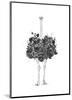 Floral Ostrich-Balazs Solti-Mounted Art Print