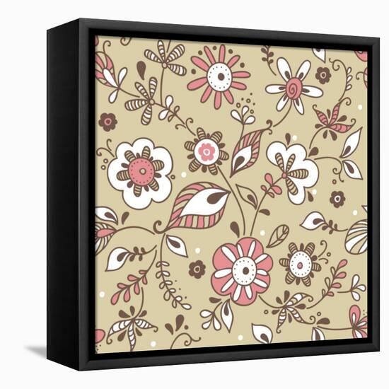 Floral Pattern-lozas-Framed Stretched Canvas