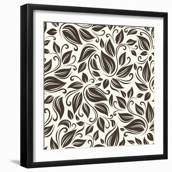 Floral Pattern-Naddiya-Framed Art Print
