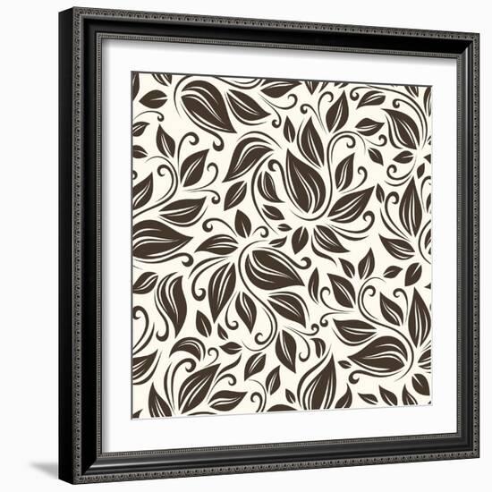 Floral Pattern-Naddiya-Framed Art Print