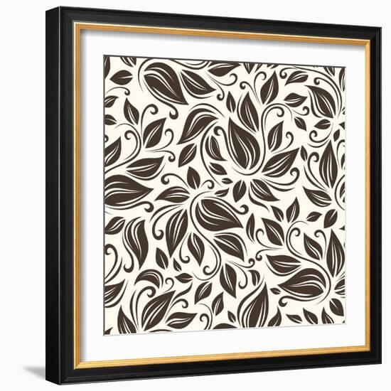 Floral Pattern-Naddiya-Framed Art Print