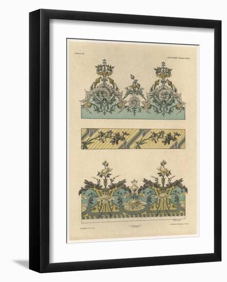 Floral Patterns, from 'Fantaisies decoratives', engraved by Gillot, Librairie de l'Art, Paris, 1887-Jules Auguste Habert-dys-Framed Giclee Print