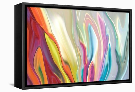 Floral Quest 1-Rabi Khan-Framed Stretched Canvas