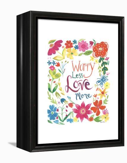 Floral Quote I-Farida Zaman-Framed Stretched Canvas