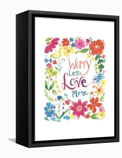 Floral Quote I-Farida Zaman-Framed Stretched Canvas