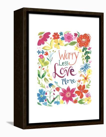 Floral Quote I-Farida Zaman-Framed Stretched Canvas