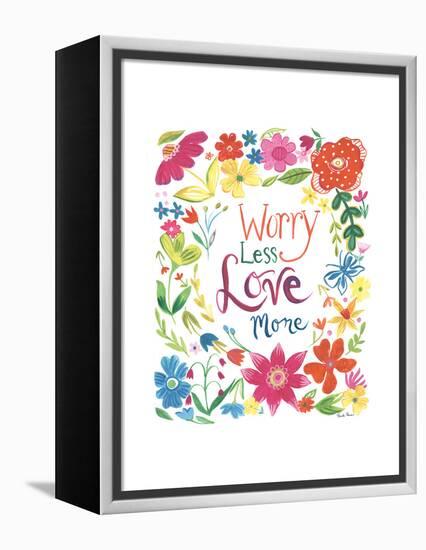 Floral Quote I-Farida Zaman-Framed Stretched Canvas