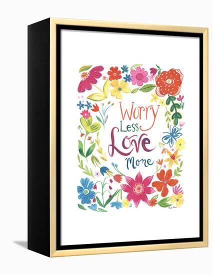 Floral Quote I-Farida Zaman-Framed Stretched Canvas