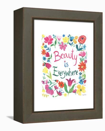 Floral Quote III-Farida Zaman-Framed Stretched Canvas