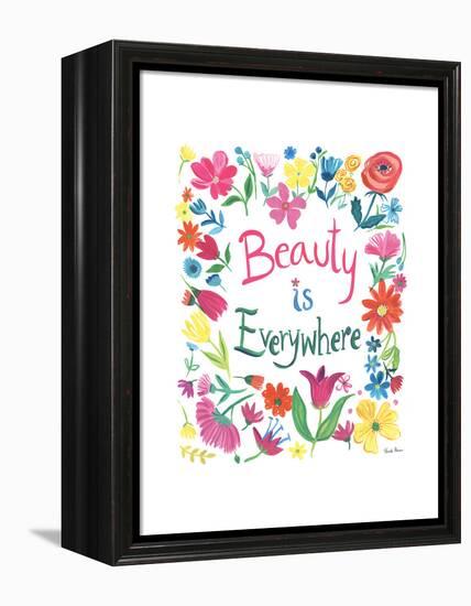 Floral Quote III-Farida Zaman-Framed Stretched Canvas