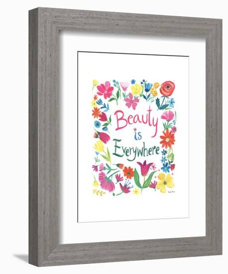 Floral Quote III-Farida Zaman-Framed Art Print