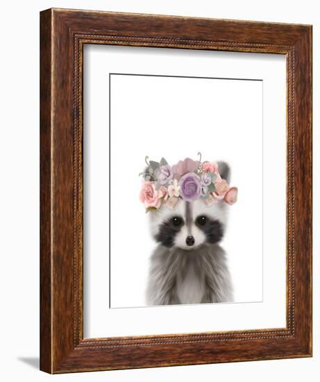 Floral Raccoon-Leah Straatsma-Framed Premium Giclee Print