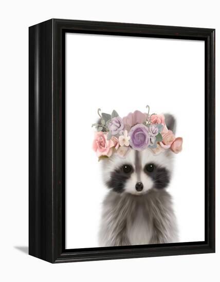 Floral Raccoon-Leah Straatsma-Framed Stretched Canvas