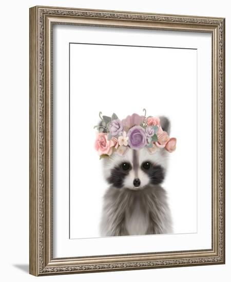 Floral Raccoon-Leah Straatsma-Framed Art Print