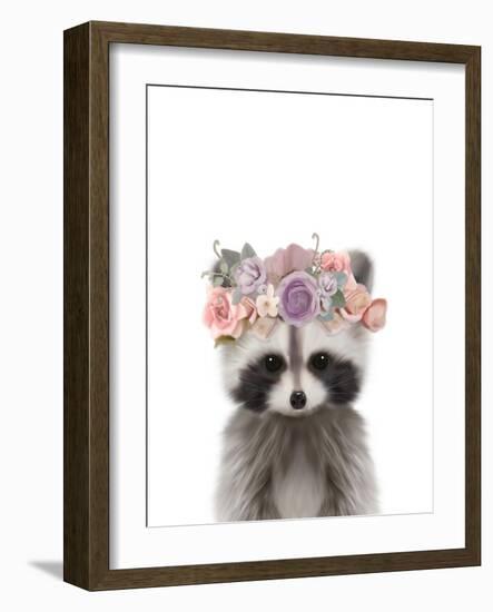 Floral Raccoon-Leah Straatsma-Framed Art Print