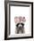 Floral Raccoon-Leah Straatsma-Framed Art Print