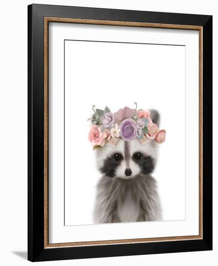 Floral Raccoon-Leah Straatsma-Framed Art Print
