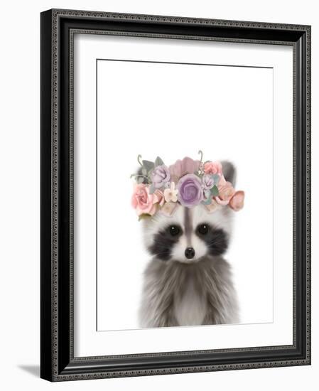 Floral Raccoon-Leah Straatsma-Framed Art Print