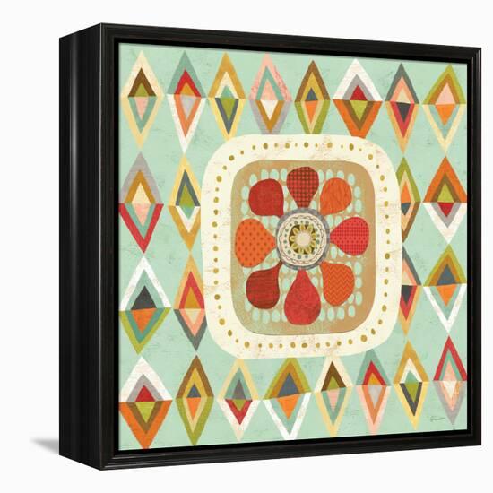 Floral Retro 3 Squared-Richard Faust-Framed Stretched Canvas