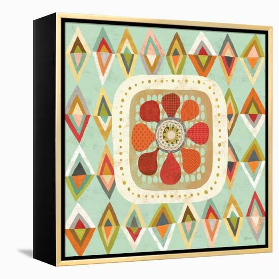 Floral Retro 3 Squared-Richard Faust-Framed Stretched Canvas