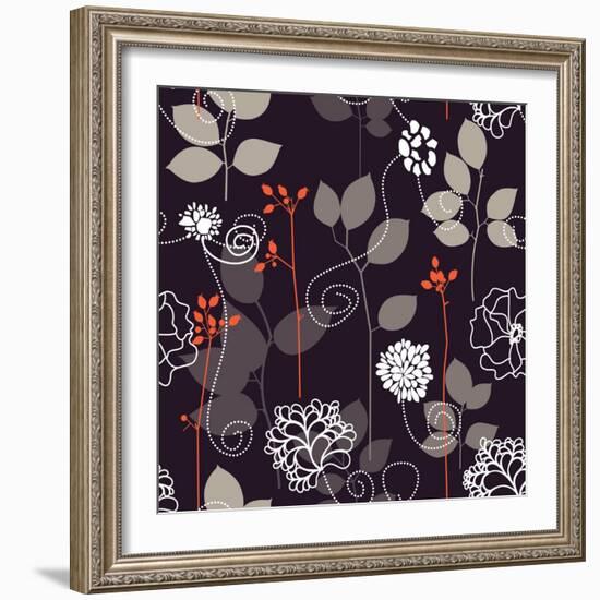 Floral Seamless Background-Danussa-Framed Art Print