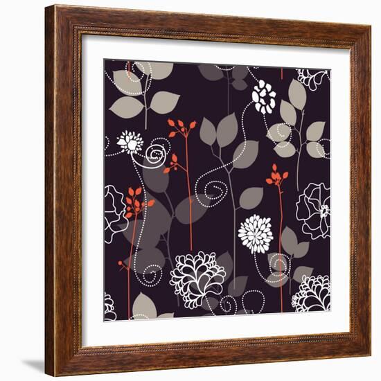 Floral Seamless Background-Danussa-Framed Art Print