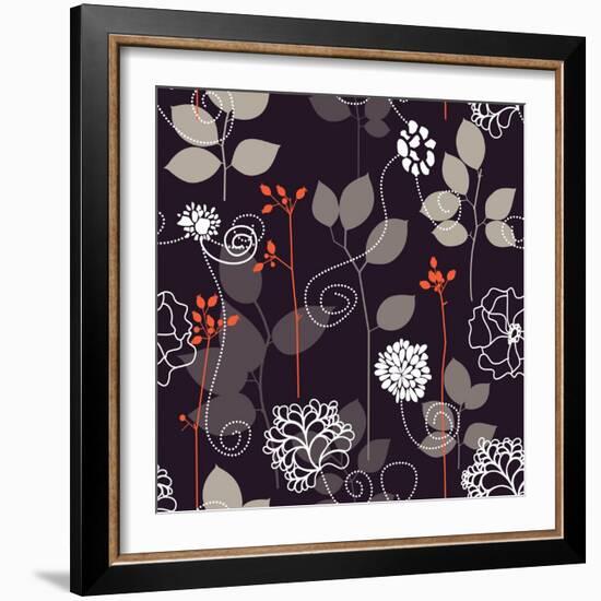 Floral Seamless Background-Danussa-Framed Art Print
