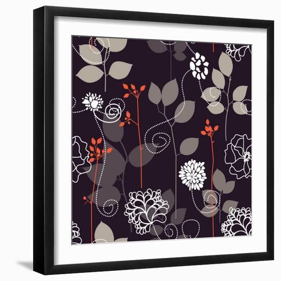 Floral Seamless Background-Danussa-Framed Art Print