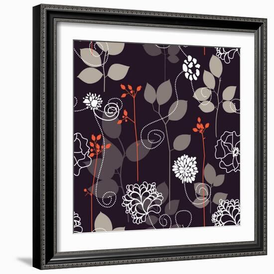 Floral Seamless Background-Danussa-Framed Art Print