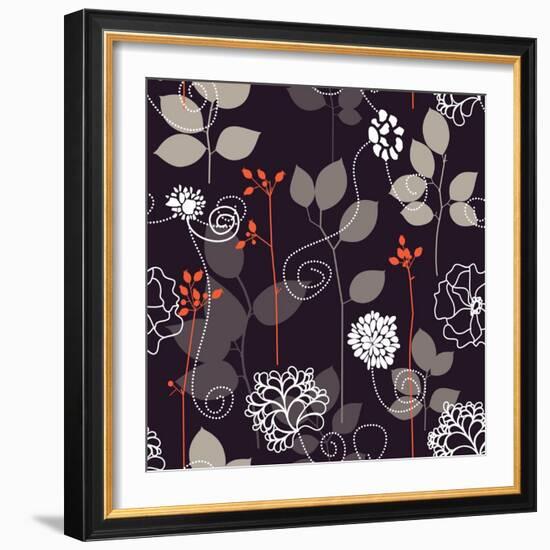 Floral Seamless Background-Danussa-Framed Art Print