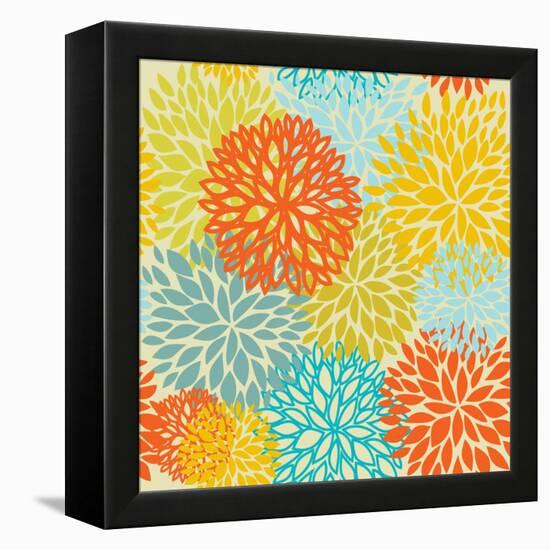 Floral Seamless Pattern-mcherevan-Framed Stretched Canvas