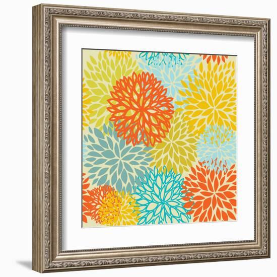 Floral Seamless Pattern-mcherevan-Framed Art Print