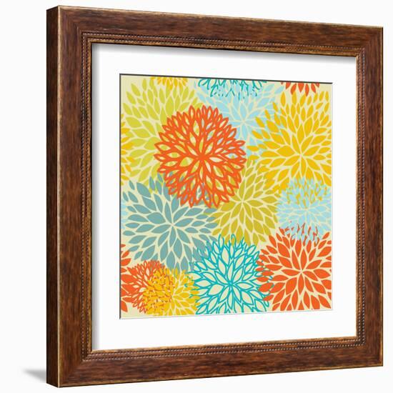 Floral Seamless Pattern-mcherevan-Framed Art Print