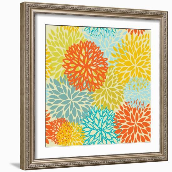 Floral Seamless Pattern-mcherevan-Framed Art Print