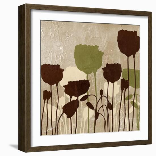 Floral Simplicity I (Green)-Patricia Pinto-Framed Art Print