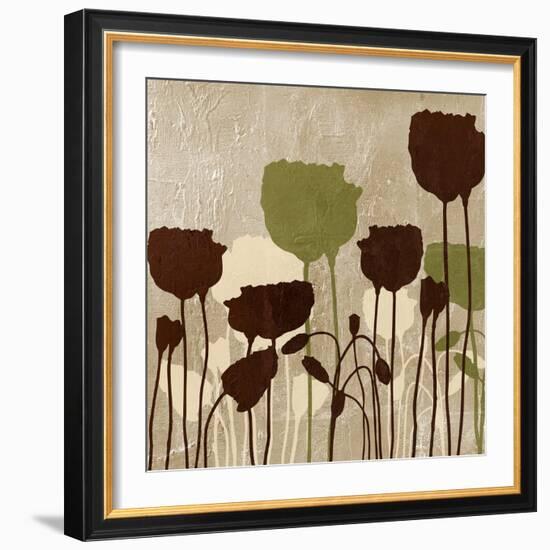 Floral Simplicity I (Green)-Patricia Pinto-Framed Art Print