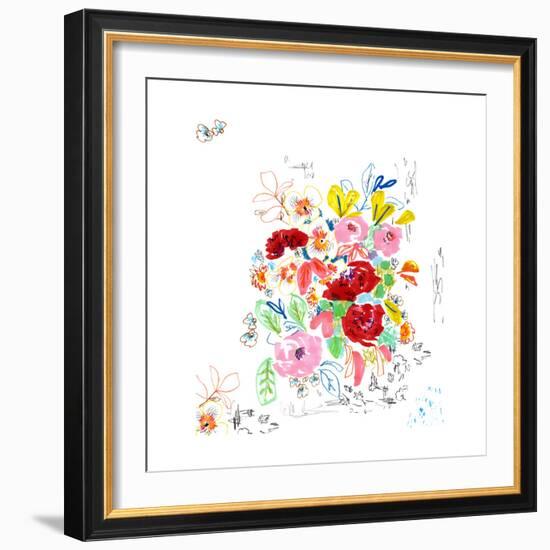 Floral Sketch 3, 2014-Jo Chambers-Framed Giclee Print