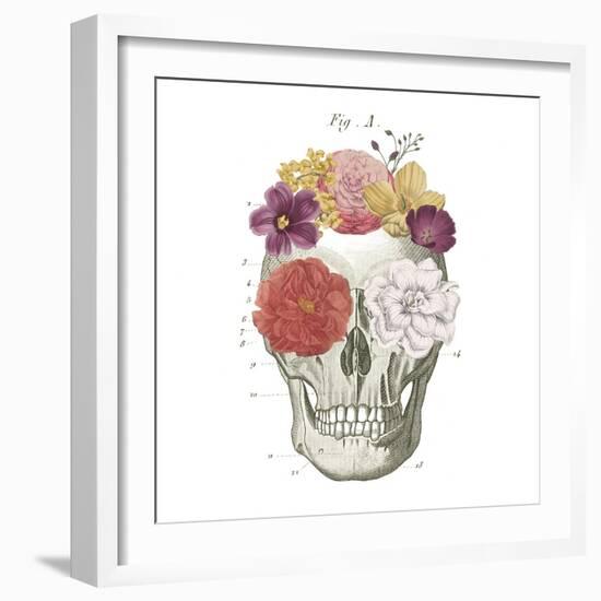 Floral Skull I-Wild Apple-Framed Art Print