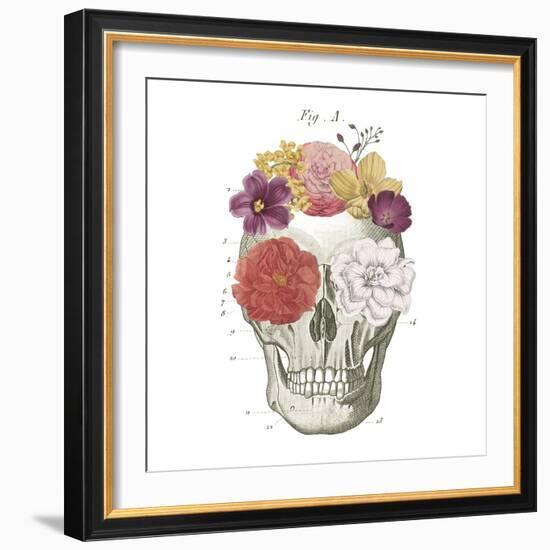Floral Skull I-Wild Apple-Framed Art Print