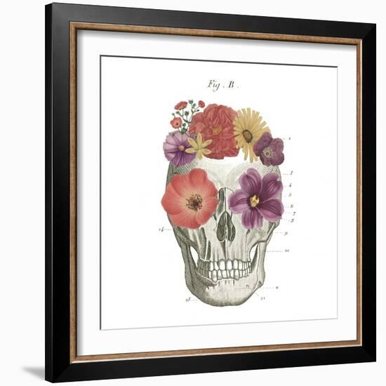 Floral Skull II-Wild Apple-Framed Art Print